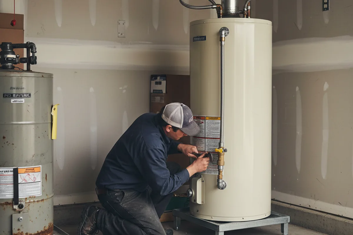 Water heater and shutoff valve replacement in Ortonville
